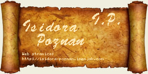 Isidora Poznan vizit kartica